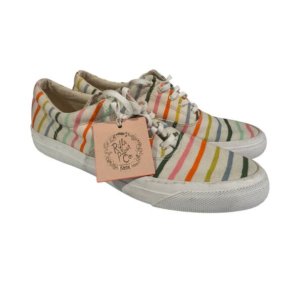 KEDS + Rifle Paper Co Anchor Happy Stripe Shoes Size 8 - Picture 1 of 9